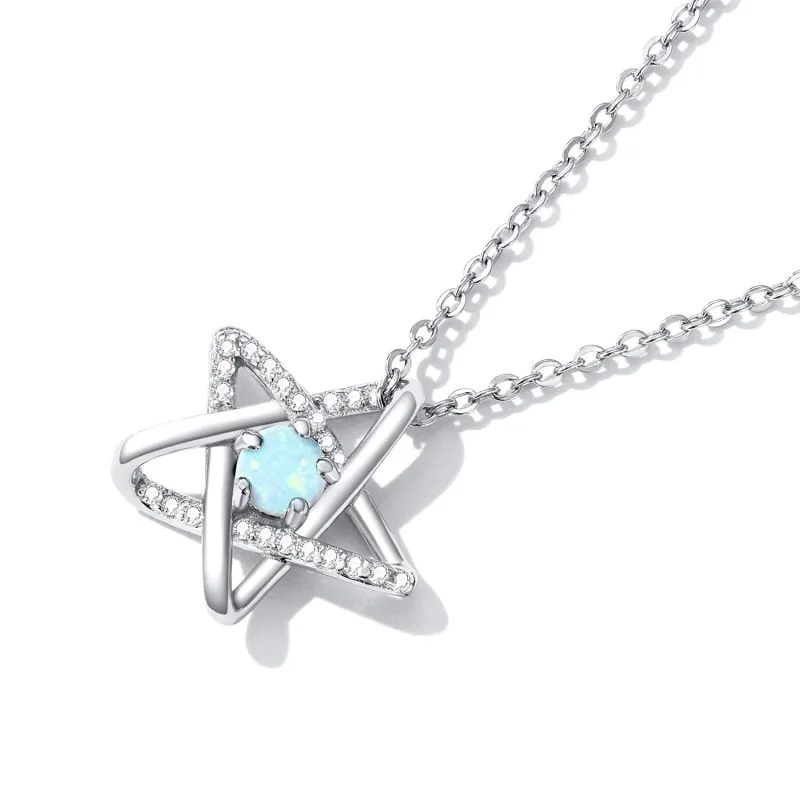 (bilde for) Pandora Style Opal Star Halskjede - SCN473 - Vis 2
