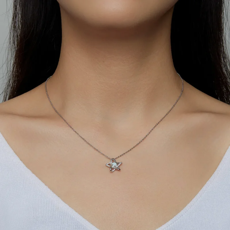 (bilde for) Pandora Style Opal Star Halskjede - SCN473 - Vis 7