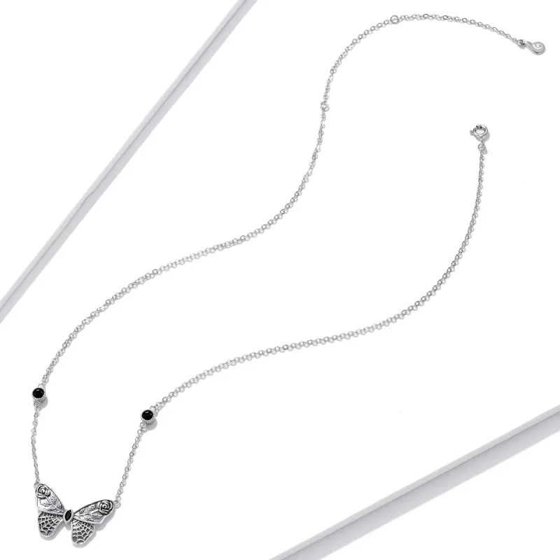 (bilde for) Pandora Style Retro Butterfly Halskjede - BSN235 - Vis 4