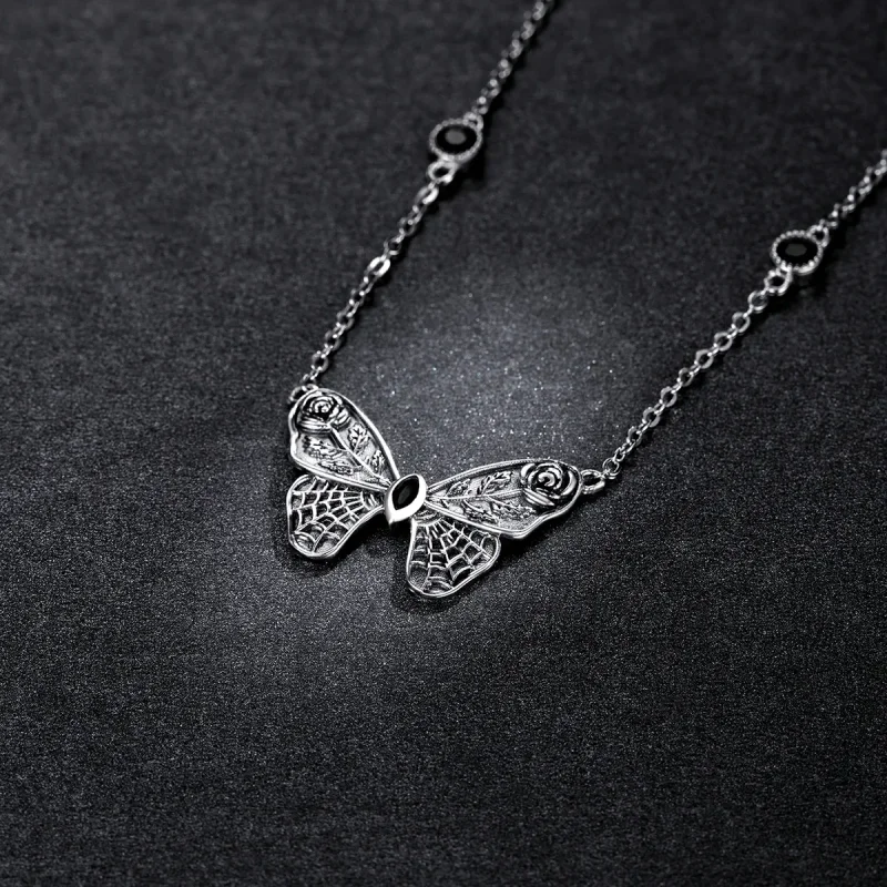(bilde for) Pandora Style Retro Butterfly Halskjede - BSN235 - Vis 5