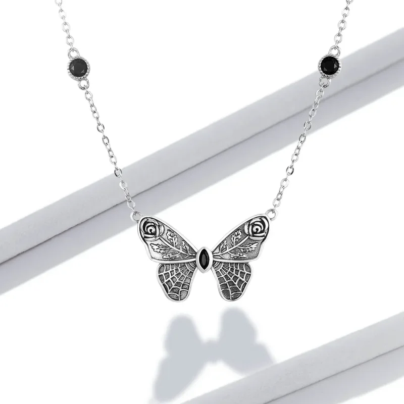 (bilde for) Pandora Style Retro Butterfly Halskjede - BSN235 - Vis 6