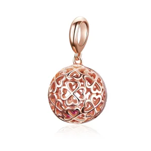 (bilde for) Pandora Style Rose Gold Motion Clover Pendant - SCC1127
