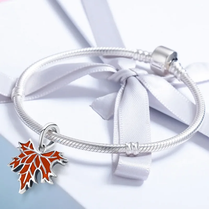 (bilde for) Pandora Style senhøst Maple Leaves Halskjede anheng - SCC585 - Vis 5
