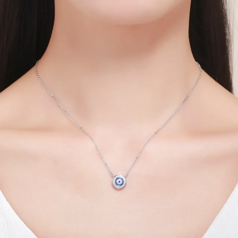 (bilde for) Pandora Style Silver Devil's Eye Halskjede - SCN165 - Vis 3