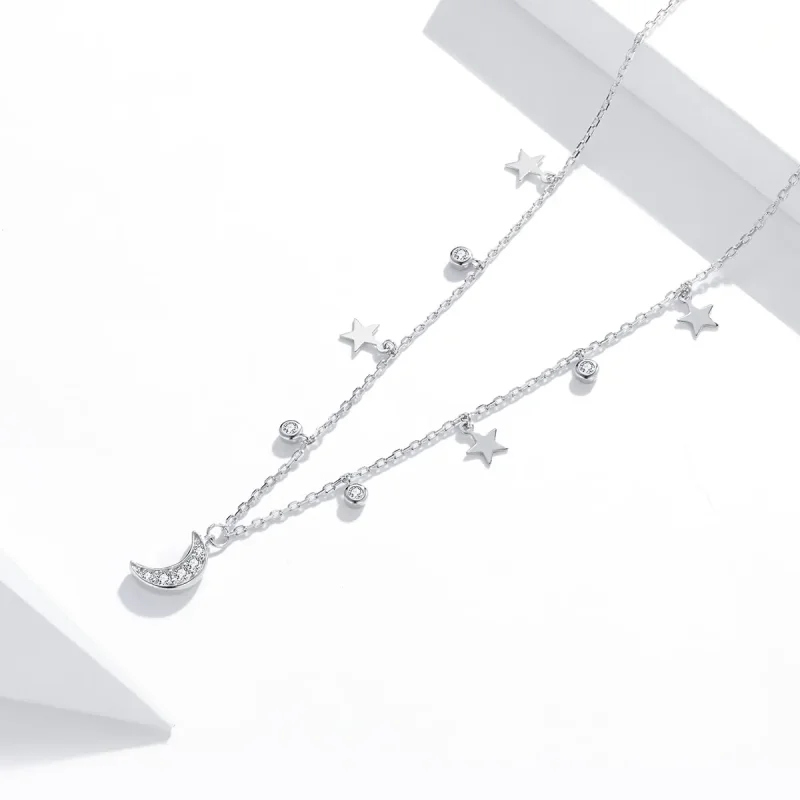 (bilde for) Pandora Style Silver Dream Star Moon Anheng Halskjede - SCN420 - Vis 3
