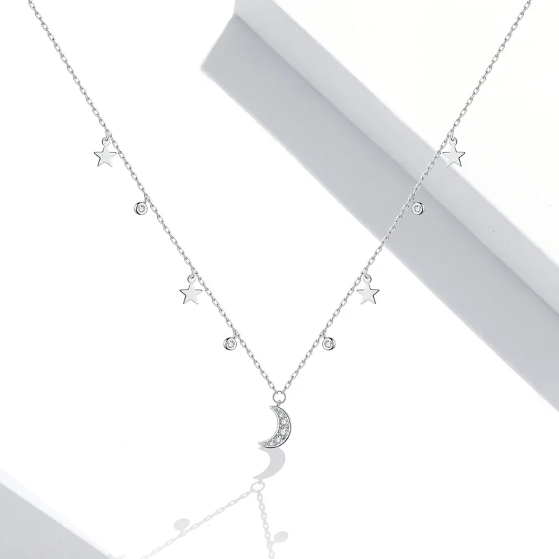 (bilde for) Pandora Style Silver Dream Star Moon Anheng Halskjede - SCN420 - Vis 5