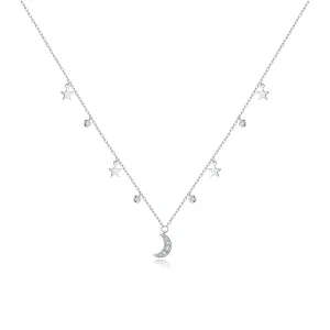 (bilde for) Pandora Style Silver Dream Star Moon Anheng Halskjede - SCN420