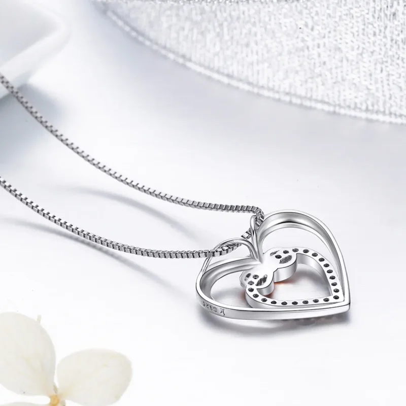 (bilde for) Pandora Style Silver Exquisite Heart Halskjede - SCN121 - Vis 5