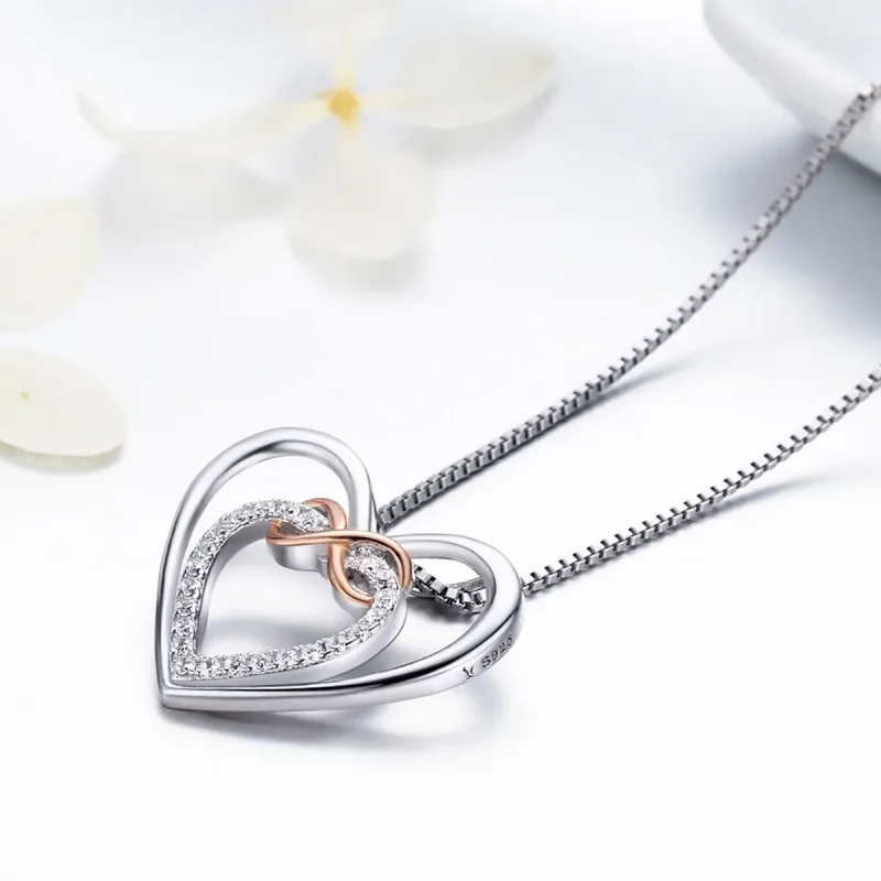 (bilde for) Pandora Style Silver Exquisite Heart Halskjede - SCN121 - Vis 6