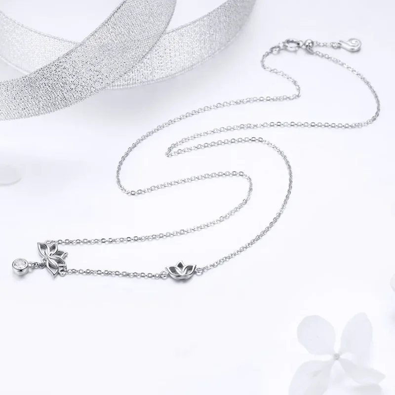 (bilde for) Pandora Style Silver Fresh Lotus Anheng Halskjede - BSN012 - Vis 3