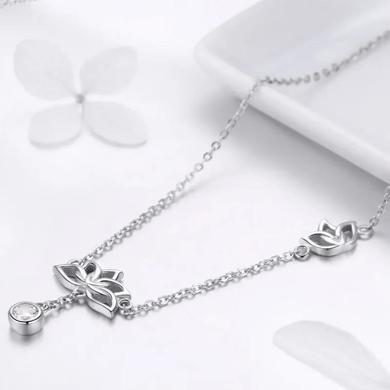 (bilde for) Pandora Style Silver Fresh Lotus Anheng Halskjede - BSN012 - Vis 5