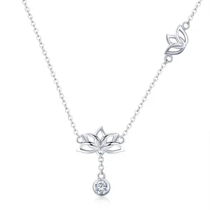 (bilde for) Pandora Style Silver Fresh Lotus Anheng Halskjede - BSN012