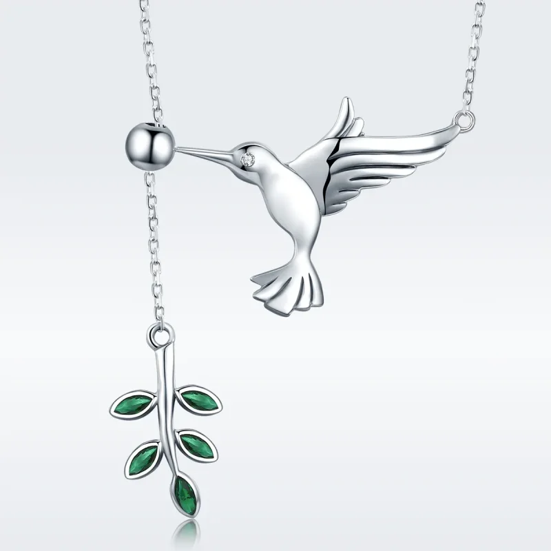 (bilde for) Pandora Style Silver Greetings From Hummingbirds Halskjede - SCN217 - Vis 3