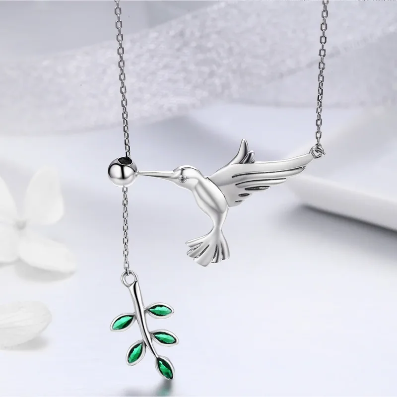 (bilde for) Pandora Style Silver Greetings From Hummingbirds Halskjede - SCN217 - Vis 5