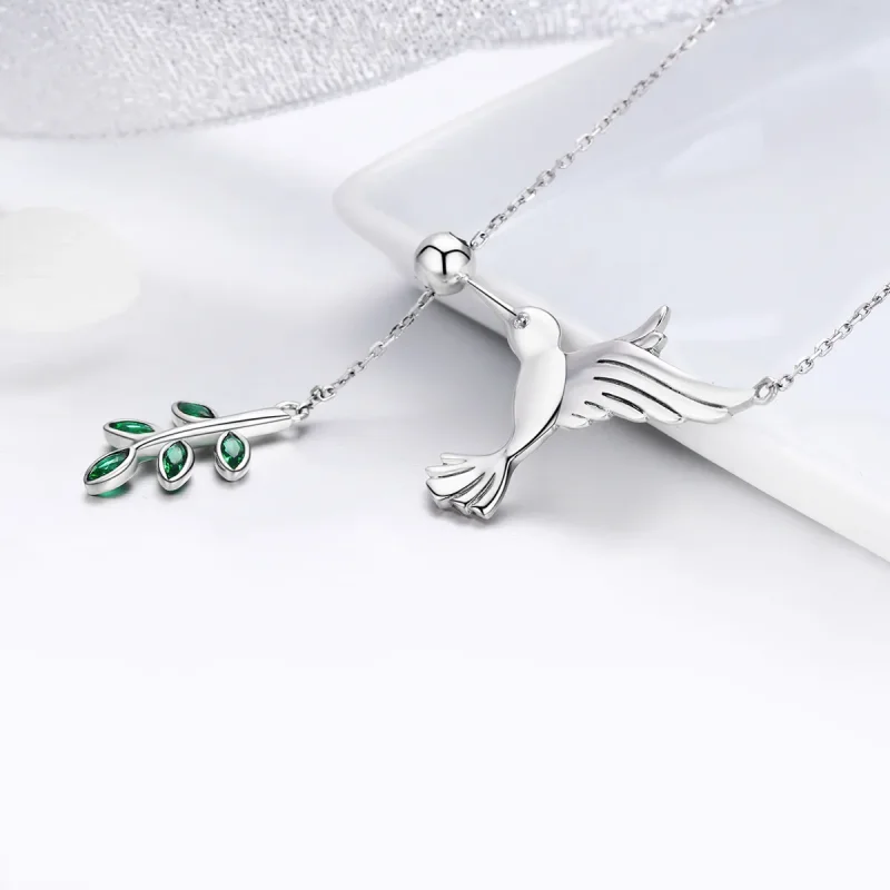 (bilde for) Pandora Style Silver Greetings From Hummingbirds Halskjede - SCN217 - Vis 6