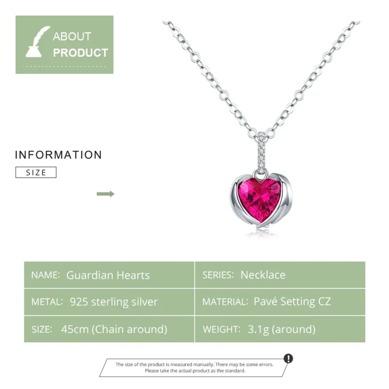 (bilde for) Pandora Style Silver Guardian Hearts Halskjede - SCN341 - Vis 9
