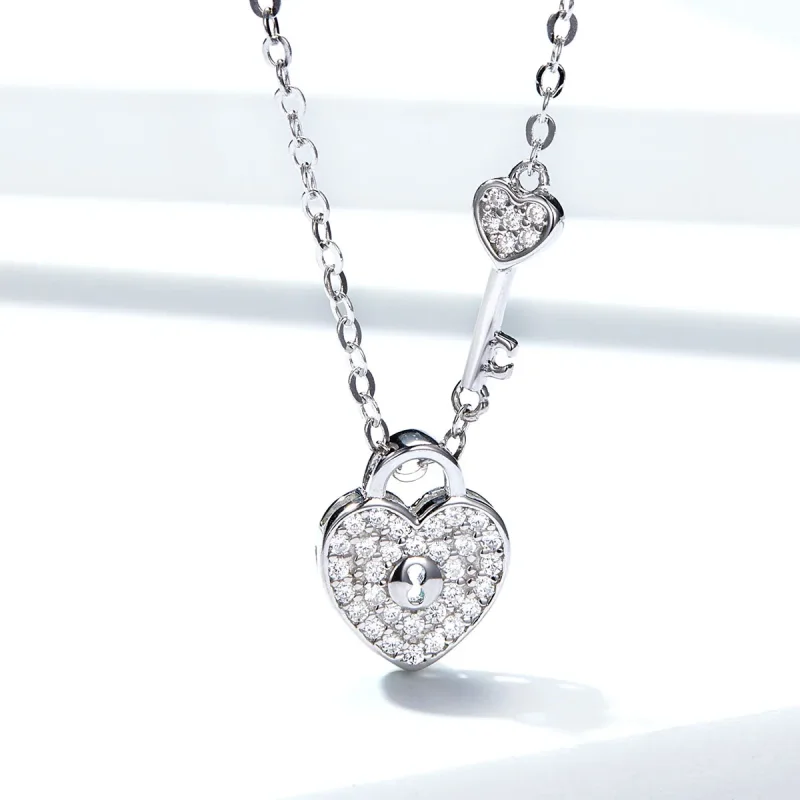 (bilde for) Pandora Style Silver Heartslock Halskjede - SCN315 - Vis 2