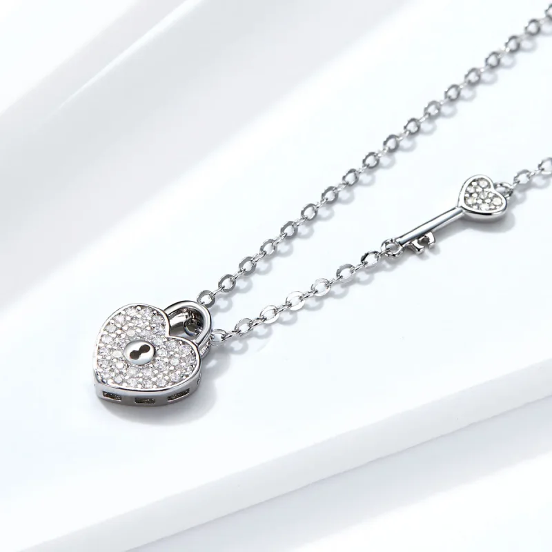 (bilde for) Pandora Style Silver Heartslock Halskjede - SCN315 - Vis 3