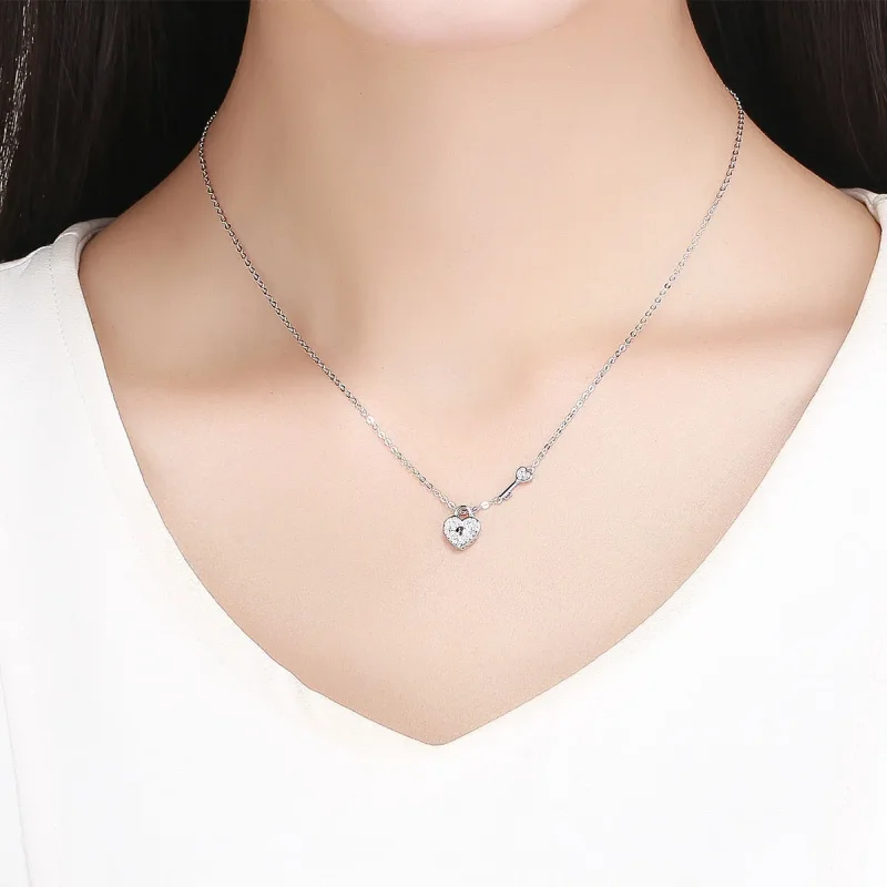 (bilde for) Pandora Style Silver Heartslock Halskjede - SCN315 - Vis 6