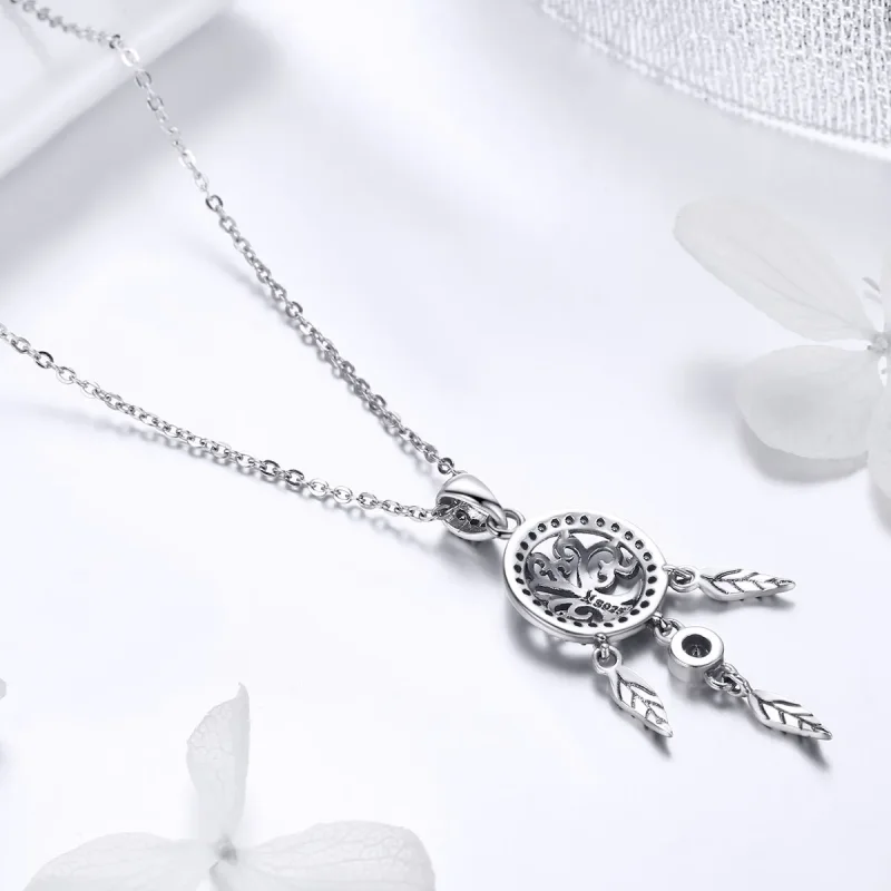 (bilde for) Pandora Style Silver Life Tree Dreamcatcher Halskjede - SCN298 - Vis 4