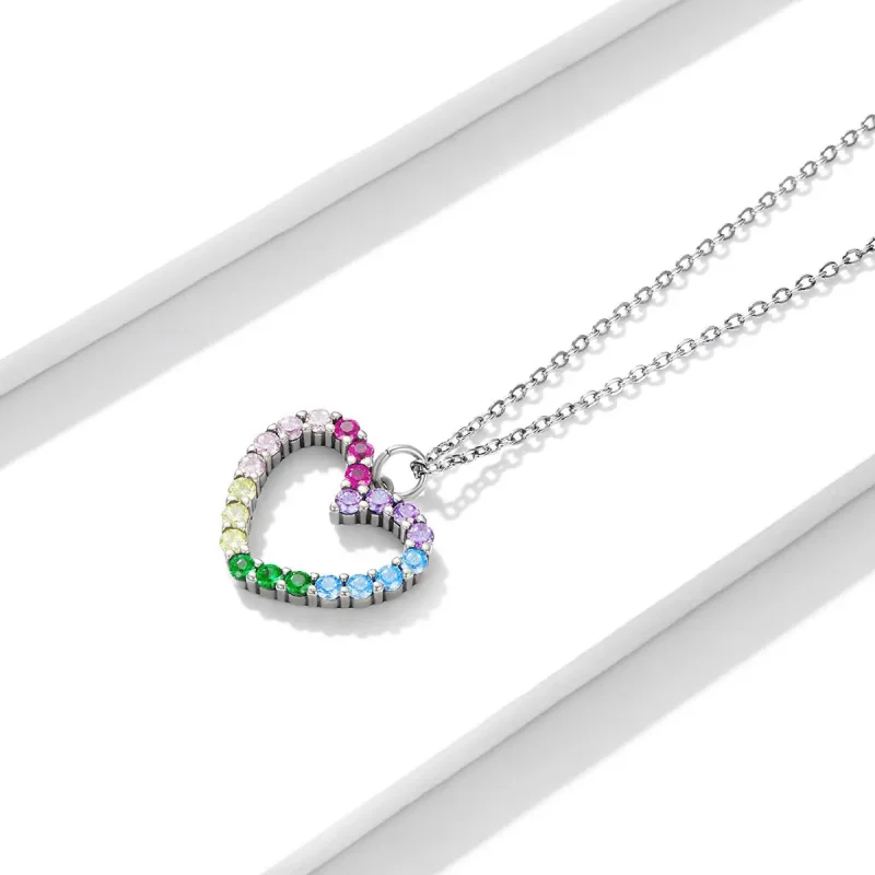 (bilde for) Pandora Style Silver Love of Rainbow anheng Halskjede - SCN449 - Vis 3