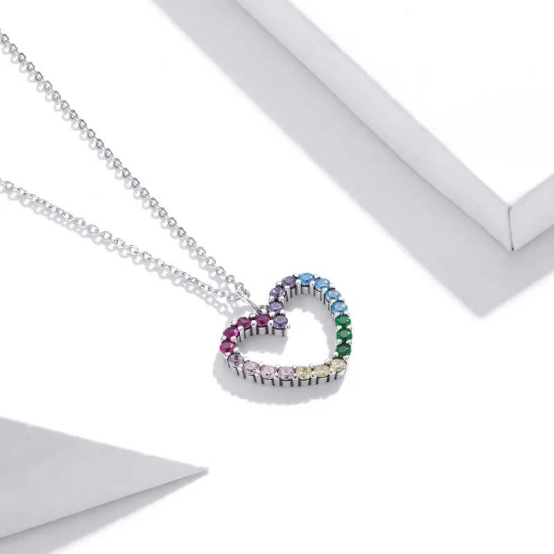 (bilde for) Pandora Style Silver Love of Rainbow anheng Halskjede - SCN449 - Vis 2