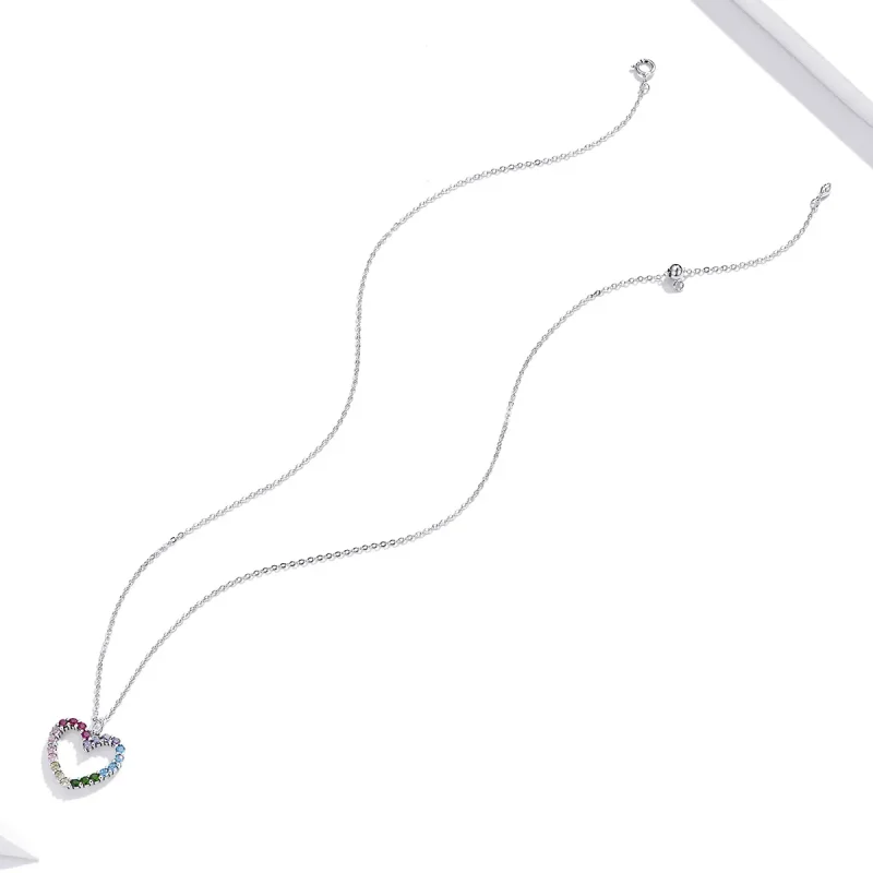 (bilde for) Pandora Style Silver Love of Rainbow anheng Halskjede - SCN449 - Vis 5