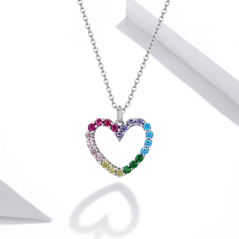 (bilde for) Pandora Style Silver Love of Rainbow anheng Halskjede - SCN449 - Vis 6