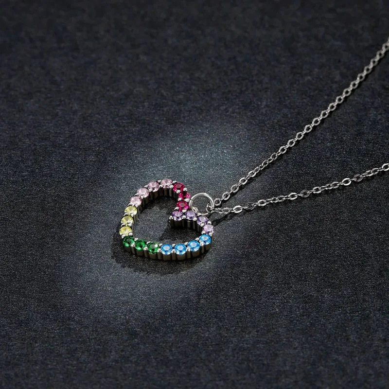 (bilde for) Pandora Style Silver Love of Rainbow anheng Halskjede - SCN449 - Vis 7