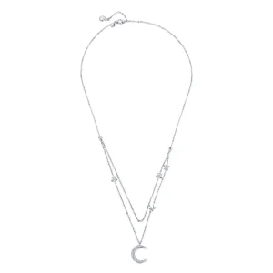 (bilde for) Pandora Style Silver Moon & Stars Anheng Halskjede - BSN038