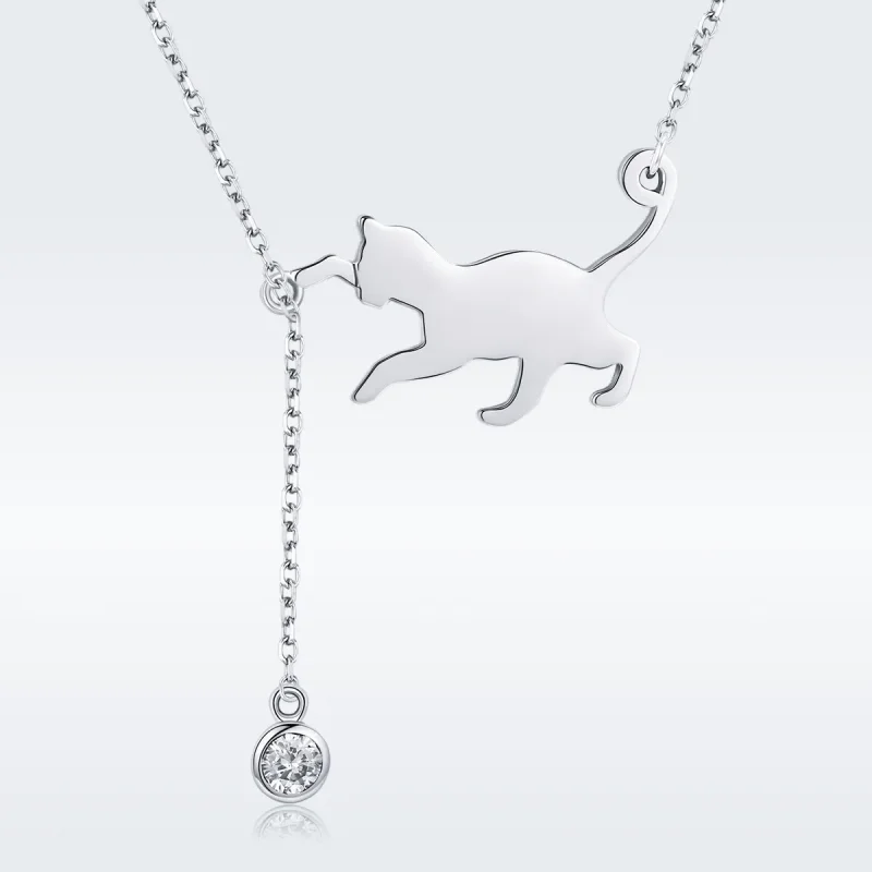 (bilde for) Pandora Style Silver Naughty Kitten Halskjede - SCN232 - Vis 3