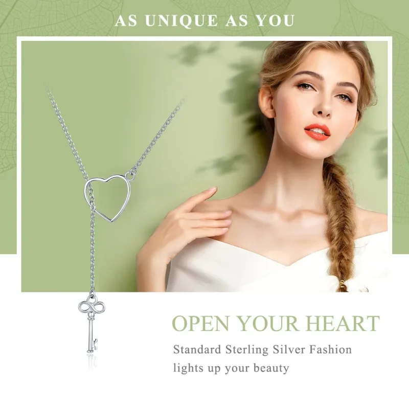 (bilde for) Pandora Style Silver Open Your Heart Halskjede - SCN107 - Vis 2