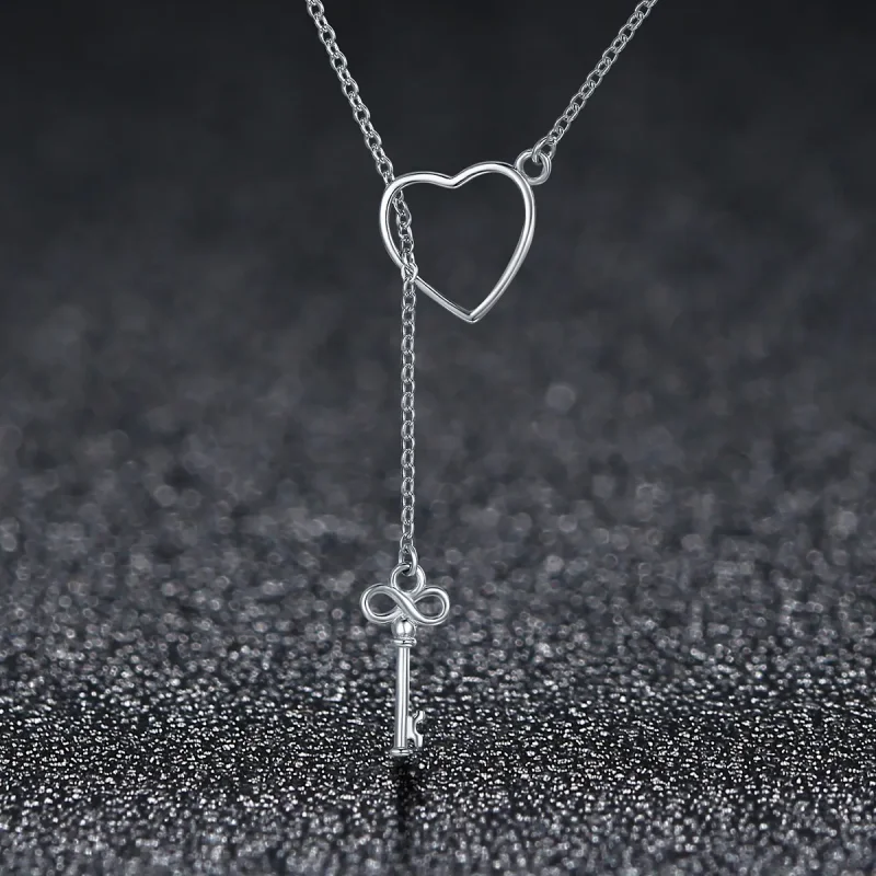 (bilde for) Pandora Style Silver Open Your Heart Halskjede - SCN107 - Vis 3