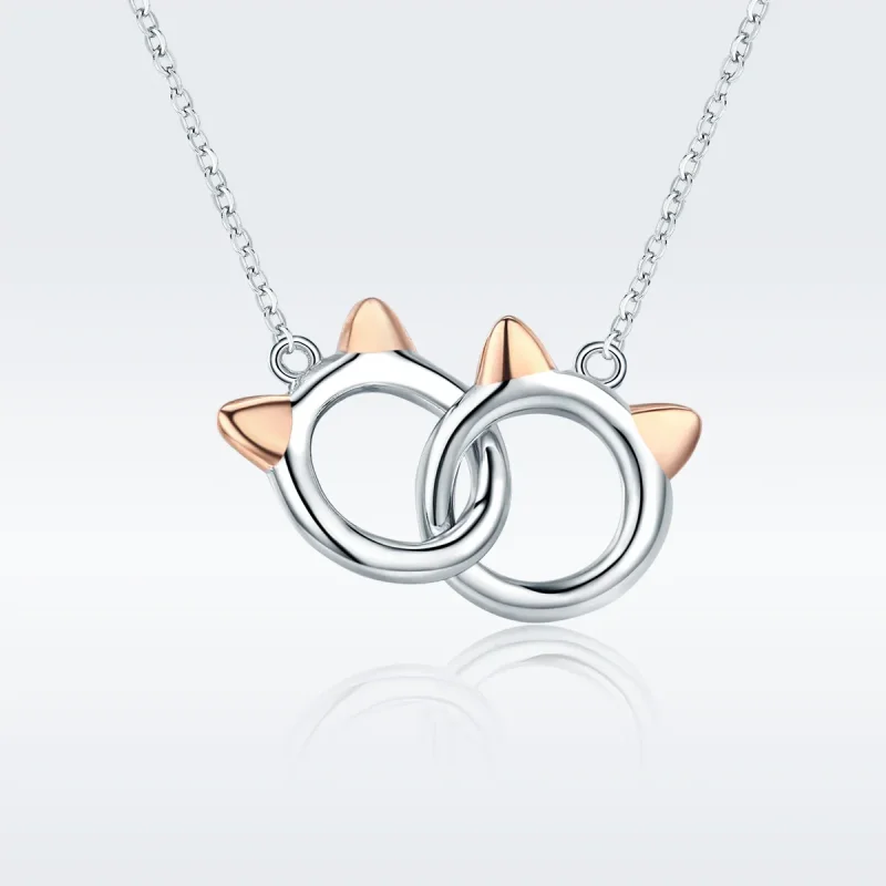 (bilde for) Pandora Style Silver Pet Cat Halskjede - SCN252 - Vis 3