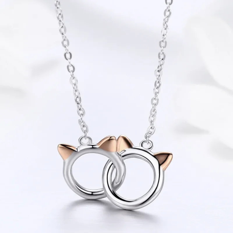 (bilde for) Pandora Style Silver Pet Cat Halskjede - SCN252 - Vis 4