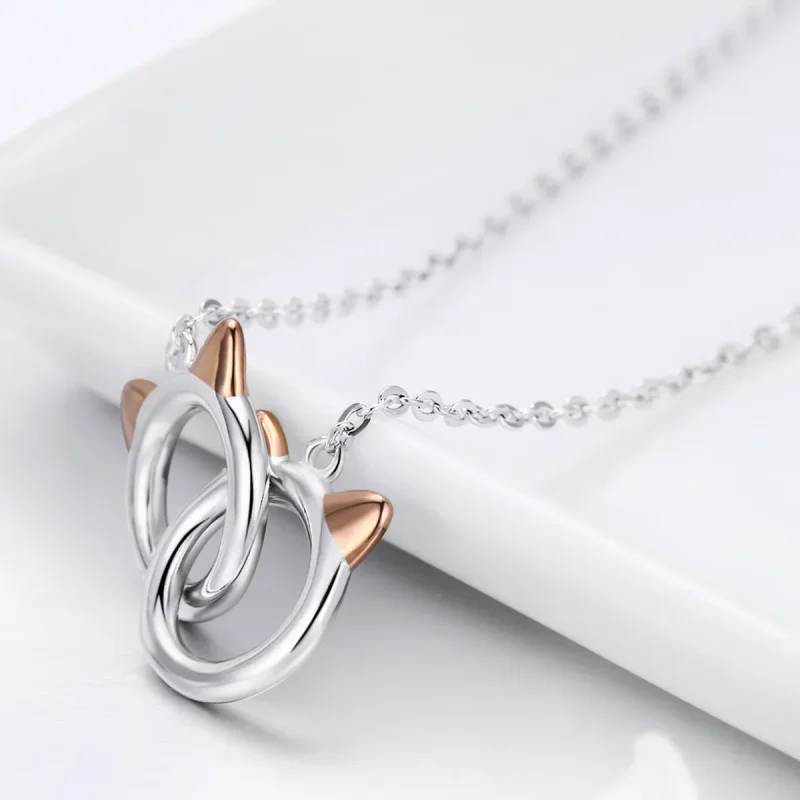 (bilde for) Pandora Style Silver Pet Cat Halskjede - SCN252 - Vis 5