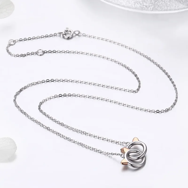 (bilde for) Pandora Style Silver Pet Cat Halskjede - SCN252 - Vis 7