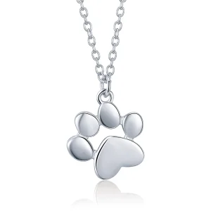 (bilde for) Pandora Style Silver Pet Paw Pendant Halskjede - SCN275-2