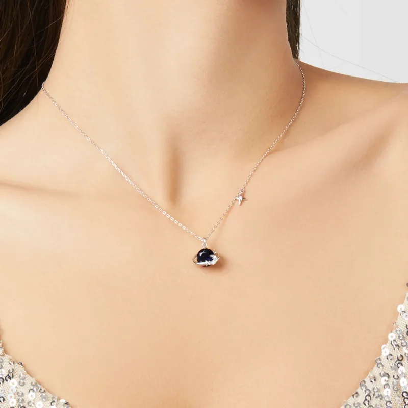 (bilde for) Pandora Style Silver Planet Pendant Halskjede - BSN166 - Vis 9