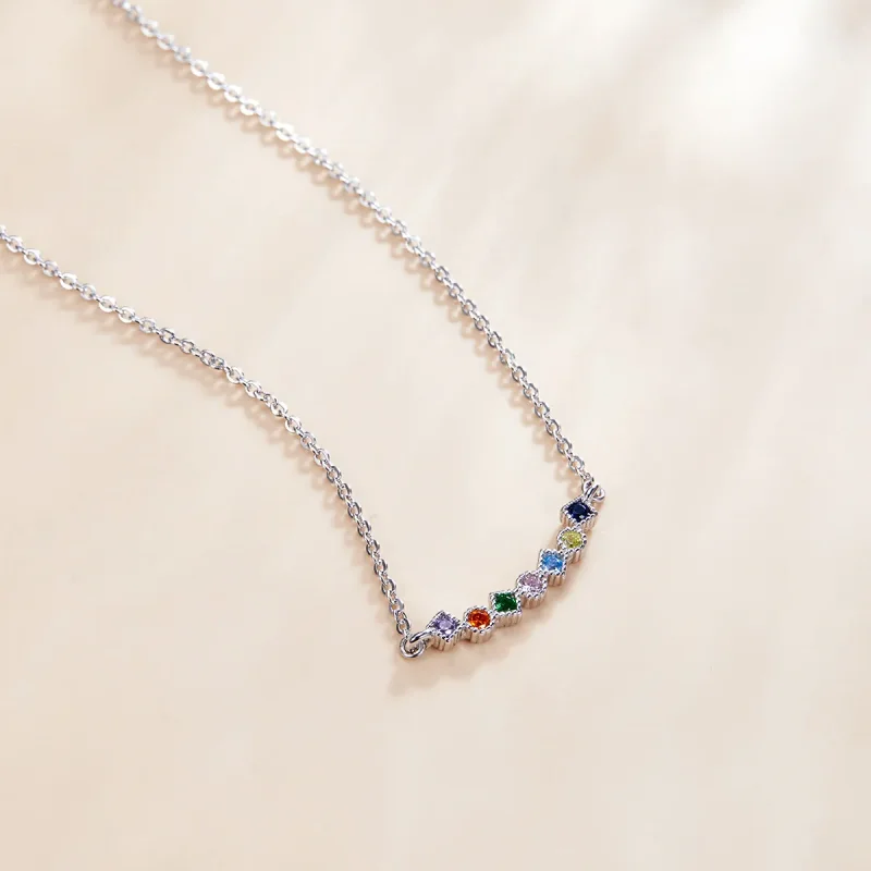 (bilde for) Pandora Style Silver Rainbow Anheng Halskjede - SCN451 - Vis 3