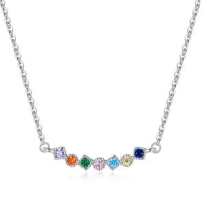 (bilde for) Pandora Style Silver Rainbow Anheng Halskjede - SCN451
