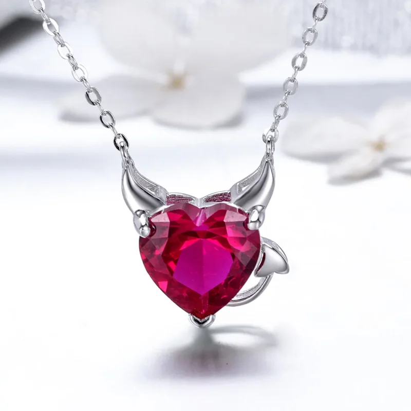 (bilde for) Pandora Style Silver Red Devil Halskjede - SCN286 - Vis 2