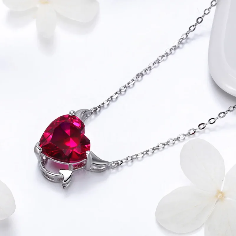(bilde for) Pandora Style Silver Red Devil Halskjede - SCN286 - Vis 3