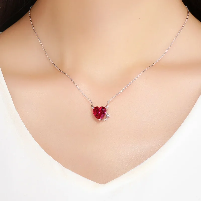 (bilde for) Pandora Style Silver Red Devil Halskjede - SCN286 - Vis 7