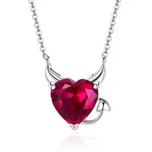 (bilde for) Pandora Style Silver Red Devil Halskjede - SCN286