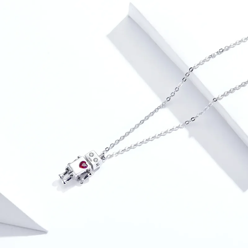 (bilde for) Pandora Style Silver Robot of Love Halskjede - SCN388 - Vis 3