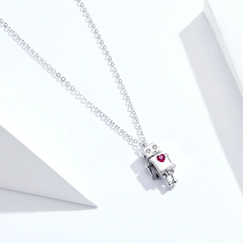 (bilde for) Pandora Style Silver Robot of Love Halskjede - SCN388 - Vis 4