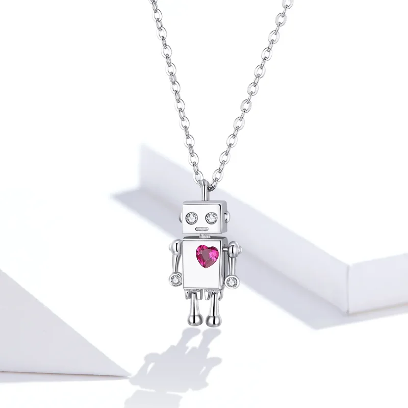 (bilde for) Pandora Style Silver Robot of Love Halskjede - SCN388 - Vis 8
