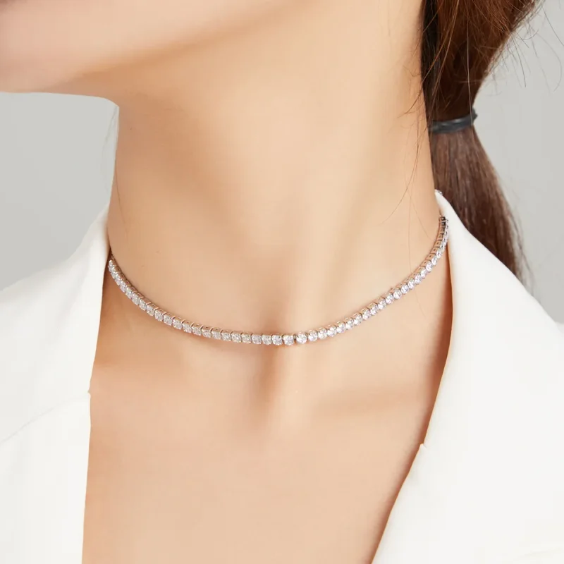 (bilde for) Pandora Style Silver Shining Chain Halskjeder Kjede - SCN437 - Vis 7