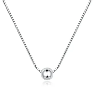 (bilde for) Pandora Style Silver Simple Bean Anheng Halskjede - BSN097